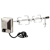 BBQ-Toro Juego de pinchos para parrilla 100 cm incluye 4x agujas para carne y motor en acero inoxidable, 220V - 240V, asador eléctrico, pincho universal