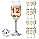 Bormioli Rocco - Set 12 Copas de Champán y Prosecco - MOD. Flauta DIVINO 24 - capacidad: cl. 24
