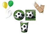 Isola Party - Kit de fiesta SOCCER SOCCER multicolor (40 platos, 40 vasos, 40 servilletas) (40 personas)