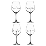 Godob - Copas de vino tinto con tiburón en el interior, copa de vidrio transparente sin plomo, para el hogar, bar, fiesta