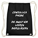 Cenosillica Phobie - Vasos de cerveza vacíos, diseño simple y divertido, algodón, negro (Black), 37cm-46cm