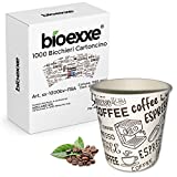 bioexxe® 1000Pz Tazas de Café 75ml Vasos de Papel Desechables Biodegradables Biodegradables (Color Moderno)
