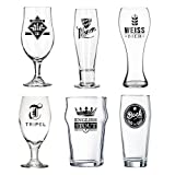 Balvi Set Vasos Cerveza L´Hedoniste Color Transparente Set de 6 Vasos Cerveza Diseño Cerveza