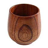 Demiawaking 200ml (7oz primitivo, hecho a mano, madera de abeto natural, taza de desayuno en forma de taza de cerveza, taza de café con leche, utensilio de cocina
