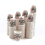 200 tazas de café desechables - tazas de café para llevar - vasos de papel de 165ml para café, bebidas frías y calientes - Tazas de café