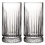 Pasabahce 520015 - Juego de 2 vasos largos de estilo retro y cristal, para cócteles, zumos de frutas, agua, bebidas fuertes, altura ~ 15 cm, 445 ml