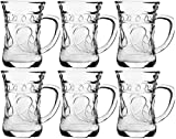 My-goodbuy24 - Juego de 6 vasos de té de vidrio turco de alta calidad 150ml 9,5 x 9 x 6 cm en caja de regalo