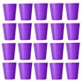 50 vasos desechables morados para bebidas frías o calientes, en cartón ecológico, ideales para bodas, cumpleaños, como taza de café, para picnics, en el jardín, para fiestas, parrilladas