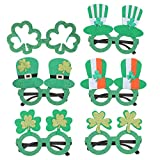 VORCOOL St. Patricks Day Gafas Irish Green Shamrock Shamrock Clover Gafas Decoraciones Festival Anteojos Props Favores de fiesta Photo Props Accesorios de disfraces 6 pares