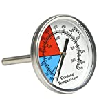Termómetros de barbacoa Onlyfire, horno, termómetro de parrilla de gas para ahumador de barbacoa de carbón, esfera de Ø 76 mm, 50-350 ℃ / 100-700 ℉