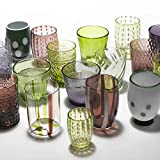 Zafferano Melting Pot Tumbler Surtido Pack de 6 Vasos de Agua Bicolor Verde y Amatista