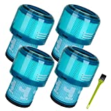 DrRobor 4 filtros de repuesto para aspiradora Dyson V15 V11, filtro HEPA lavable para Dyson SV14