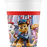 Procos 93508 - Vasos de fiesta Paw Patrol The Movie, máx.  200 ml, 8 piezas, vasos de papel desechables, para fiestas de cumpleaños infantiles, vajilla para fiestas