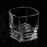 Vasos de cristal transparente de doble pared de estilo antiguo whisky escocés, whisky Burton y copas de cóctel, vasos de vidrio, artículos para el hogar