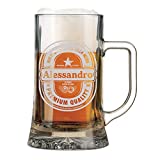 Colorfamily Jarra de Cerveza con Grabado Personalizable con Nombre - never stop at Terza Media - Vaso 50 cl