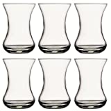 Pasabahce Set de 6 vasos de té turco liso de 125 cl