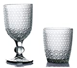 KEDEA Vasos de agua de vidrio coloreado, copas de vino de vidrio coloreado, aptos para lavavajillas, vasos de pasta de color y copas aptos para lavavajillas, Pave 'Black Smoke'.