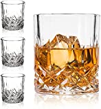 Vaso de whisky de alta calidad, 311,8 g, juego de 4 vasos de whisky vintage, regalo para los amantes del whisky escocés, vaso de ron, vaso de barra