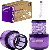 Cherry Tea® 2x Filtro para Dyson V11 V12 V15 SV14 + Cepillo de Limpieza |  Filtros de repuesto lavables compatibles con Absolute Animal Detect Cyclone Outsize Extra Total Clean Pro