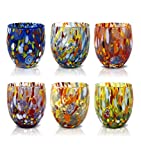 MAZZEGA ART & DESIGN 6 Copas "Goto da Acqua" en cristal de Murano
