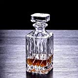 Decantador de whisky JINYISI, decantador de alcohol, decantador de licor, decantador de tequila, decantador de vidrio, para licor Scotch Bourbon Vodka, 750 ml