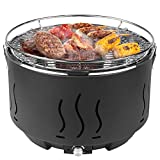 Barbacoa De Carbón, Barbacoa De Carbón Portátil, Acero Inoxidable, Con Ventilador Incorporado Y Bolsa De Transporte, Barbacoa Familiar Adecuada Para 3-5 Personas, Picnic Camping