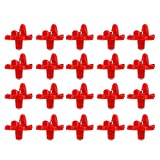 Bebedero de agua para pollos de 20 piezas con bebedero automático de agua con pezón de resorte para aves de corral con montaje lateral horizontal vasos de plástico rojo para dispensar