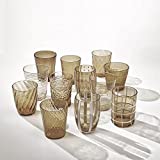 Zafferano Melting Pot Tumbler Paquete surtido de 6 vasos de agua grises de un solo color