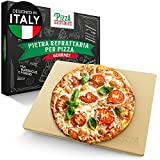Pizza Divertimento Piedra refractaria para horno y parrilla a gas - Piedra refractaria en cordierita hasta 900°C - Base crujiente y suculento condimento