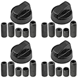 SPARES2GO Perillas de interruptor de control universales negras para todas las marcas de horno, vitrocerámica y vitrocerámica (paquete de 4)