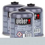 Weber - 3 bombonas de butano/propano para serie Q 100 y Performer Touch-N-Go