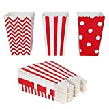 QIMEI-SHOP Cajas de palomitas de maíz 36PCS Cajas de palomitas de maíz Cajas de dulces para bocadillos de fiesta Palomitas de maíz dulces y regalos