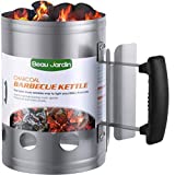 BEAU JARDIN Encendedor de Chimenea 28 x 18 cm Encendedor de Barbacoa de Carbón para Barbacoa Arrancador Grill Chimenea en Chimenea Plata Chimenea Encendido