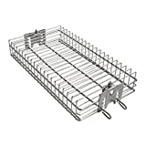 La cesta de la parrilla de la placa del asador de acero inoxidable Onlyfire 6042 se adapta a las barras de pincho hexagonales de 12 mm y 10 mm, cuadradas de 10 mm y cuadradas de 8 mm para cualquier parrilla