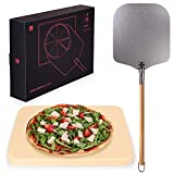 Blumtal Hearthstone para Horno de Pizza + Pala para Pizza en Aluminio, Hearthstone para Horno de Pizza y Barbacoa