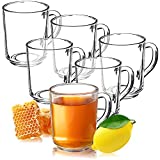 KADAX Juego de 6 vasos de té con asa, para té, café, agua, bebida, té helado, jugo, jugo, vasos de café (neele, 250 ml)