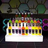Wine Rack Escaleras de 3 Niveles Control Remoto Colorido Luminoso Botella de Vino Display Bar Cóctel Display Stand Portabotellas para Bar Cumpleaños Boda Fiesta de Navidad, en