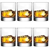 CRYSTALIA Vasos de whisky Juego de 6, 305 ml Calidad premium% 100 Vasos de whisky sin plomo Vasos de agua, Copas de cóctel Coñac Bourbon Vaso de whisky