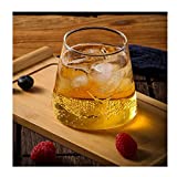 CJshop Vasos de Agua Premium Vasos de Whisky Transparentes Vasos de Whisky de Estilo Antiguo Taza de Vidrio Taza de Jugo Vaso de Cerveza para Regalos de Padres Vasos de Vaso de Fiesta (Tamaño: B)