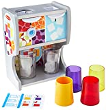 Melissa & Doug Dispensador de bebidas de madera con vasos, inserciones de jugo, cubitos de hielo (10 piezas) Dispensador de enfriamiento, multicolor, 19300
