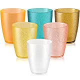 TIANTOU Vasos de Plástico, Apilables, Diferentes Colores, 290 ml Puntas de Acrílico Vasos de Plástico para Hogar, Fiesta, Hotel, Bar 6 Piezas