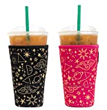 Baxendale Estuche grande para taza, paquete de 2, café helado de neopreno, bebida fría, reutilizable y compatible con Starbucks, Dunkin