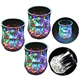 Zeerkeer, vaso que cambia de Color, vasos con LED, 5 luces LED, plexiglás acrílico, Material de textura de mármol resistente al agua no frágil, 3 uds.