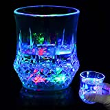 Taza LED, copas de vino LED Taozoey, taza para beber con luz LED, copas con luz LED, copa intermitente LED, copa de vino LED colorida inductiva, para fiesta, bar club, regalo