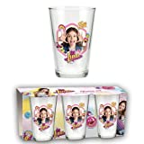Soy Luna 3 Set 3 Vasos de Cristal 23,7 cl (Suncity SLA102258), Carbón, 15 x 25 x 12 cm
