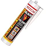 Vitcas - Cemento refractario negro 1.250 c - 310 ml para chimeneas, estufas, calderas etc.