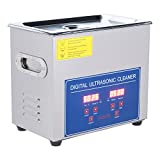 CREWORKS 3L - Limpiador ultrasónico profesional con calefacción, temporizador de acero inoxidable, limpiador ultrasónico, para prótesis dentales, joyería, gafas, relojes, lentes y ultrasonidos (3L)