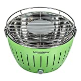 LotusGrill G-GR-34P Barbacoa con Baterías y Cable de Alimentación USB, Verde (Verde Limón)