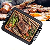 Parrilla eléctrica - Rejilla Ultra Animal de 1000 W por Not Cunning Parrilla incorporada, Calor rápido, Termostato ajustable, Superficie apta para lavavajillas - Fácil de limpiar, Barbacoa portátil