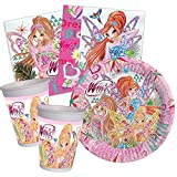 Fiesta del club Winx |  Vajilla desechable Tynix |  platos vasos servilletas